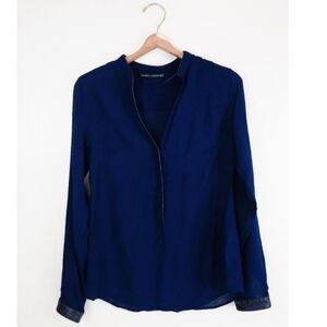 Zara Woman Navy Long Sleeve Mish